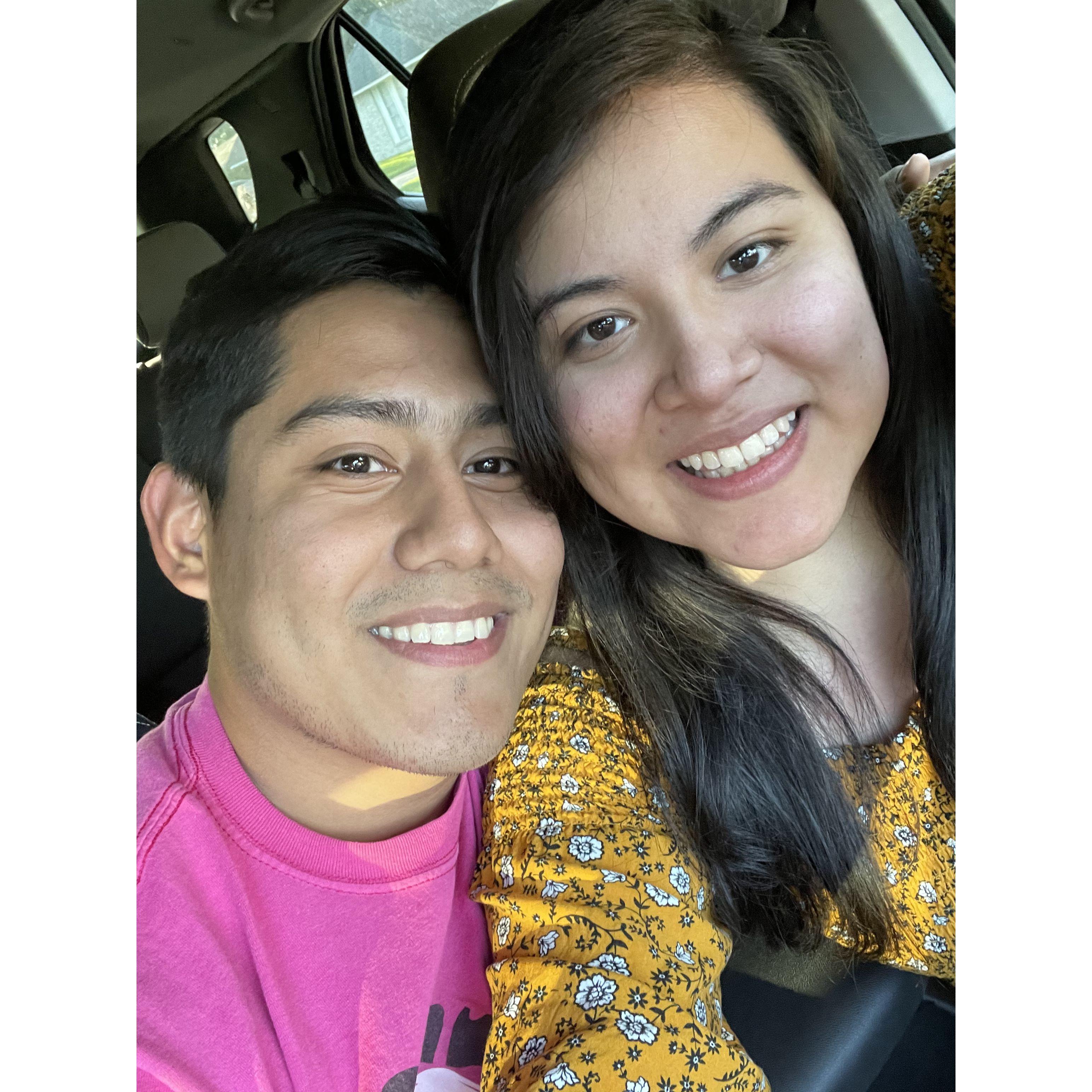 Our first picture as a couple.