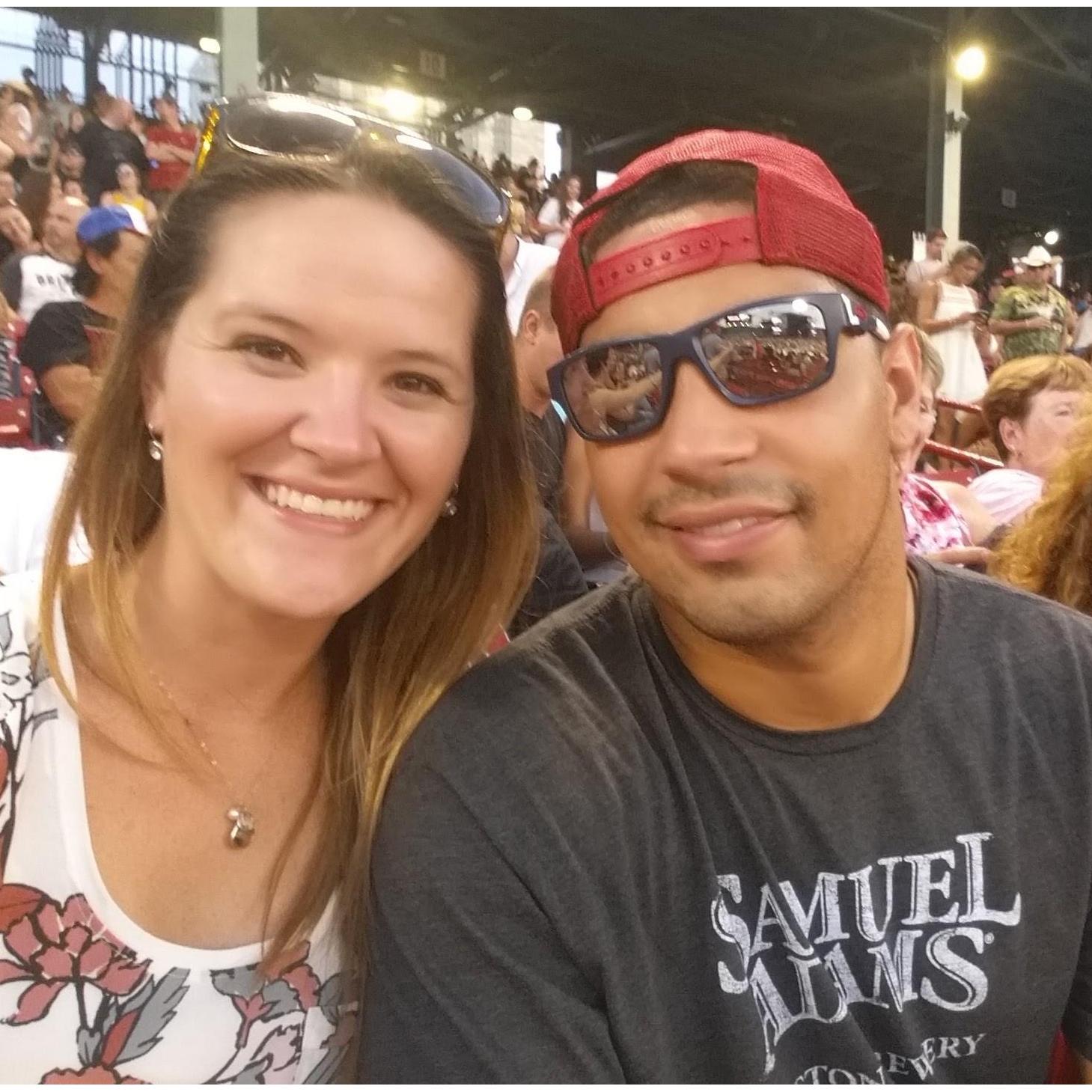 Taking in a Red Sox game at Fenway Park while we lived outside of Boston