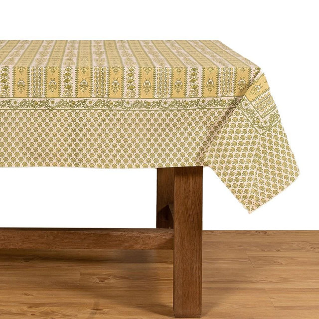 Couleur Nature Provence Avignon Tablecloth, 71" x 106", Pistache
