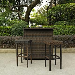 Palm Harbor 3-Piece Outdoor Wicker Bar Set