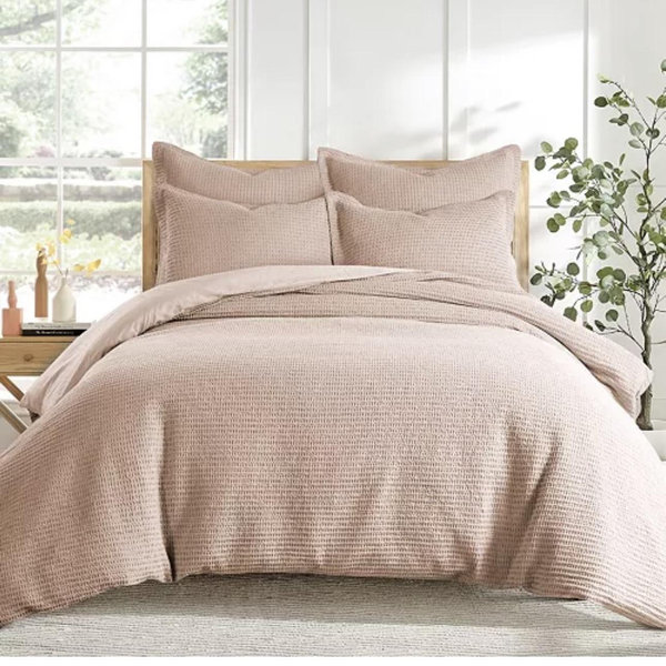 Cloud Waffle Textured 2-Pc. Duvet Cover Set, Twin/Twin XL