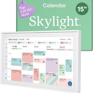 Skylight Calendar: 15-inch Wall Planner Digital Calendar & Chore Chart, Smart Touchscreen Interactive Display for Family Schedules – Wall Mount Included, Great for Organizing Your 2026 Calendar