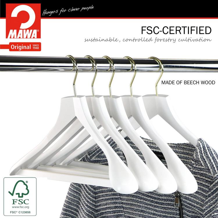 MAWA, Bodyform Shape Clothing Hanger with Wide Shoulder Support, Set of 5 -  Zola