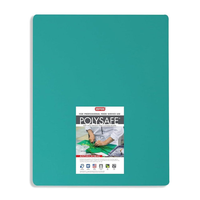 Dexas NSF Certified Polysafe Pastry Board, 16 x 20 inches, Reversible Kitchen Cutting Board, Teal Green