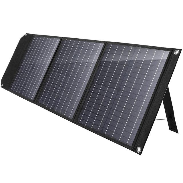 MARBERO 60W Solar Panel, Foldable Solar Panel Battery Charger for Portable Power Station Generator, iPhone, Ipad, Laptop, QC3.0/PD 60W USB Port DC Output(10 Connectors) for Home Camping Van RV Trip
