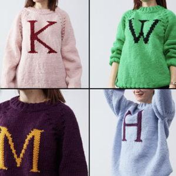 Monogram Weasley Jumper Letter Magic Gift Handmade Custom Wool Sweater Pullover Christmas for Him Her - Etsy