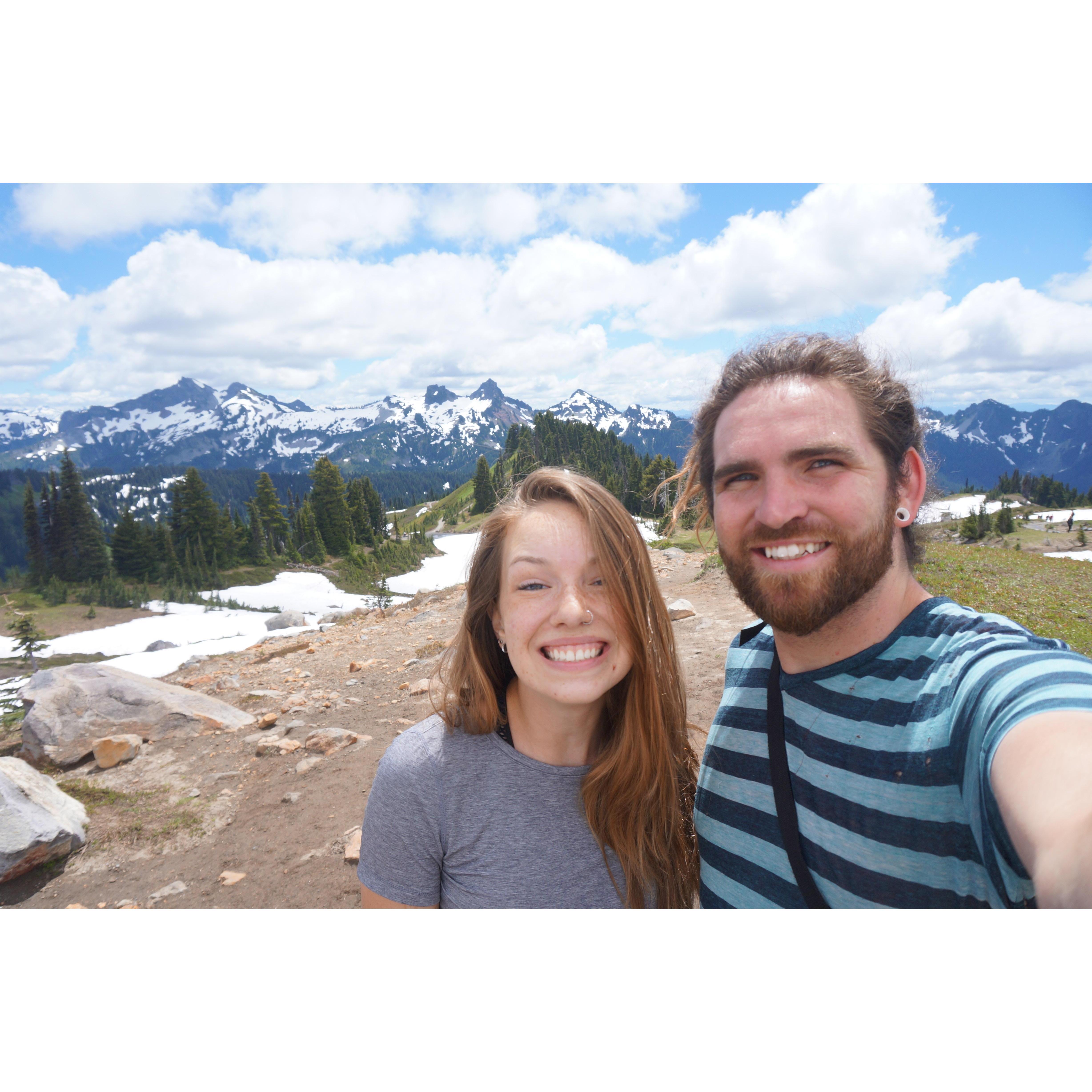 Hiking to Panoramic Point on Mt. Ranier. 2016.