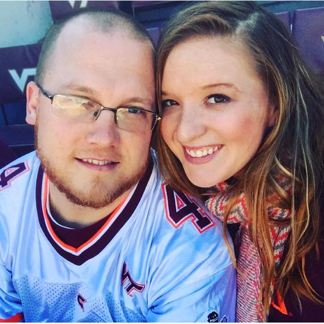 Jessie's first time at a VT game in Blacksburg. They lost terribly, and Justin still promises to bring her back. That's true love.