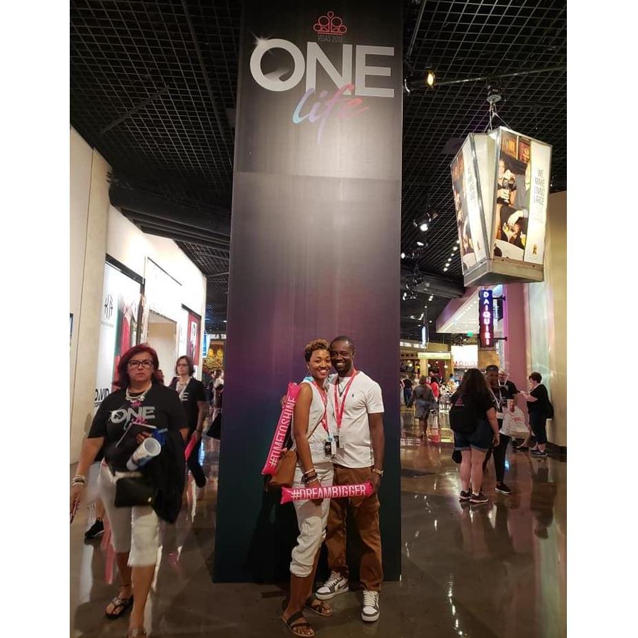 His first trip to Vegas.  This is when he decided we would be coming back to get married here.