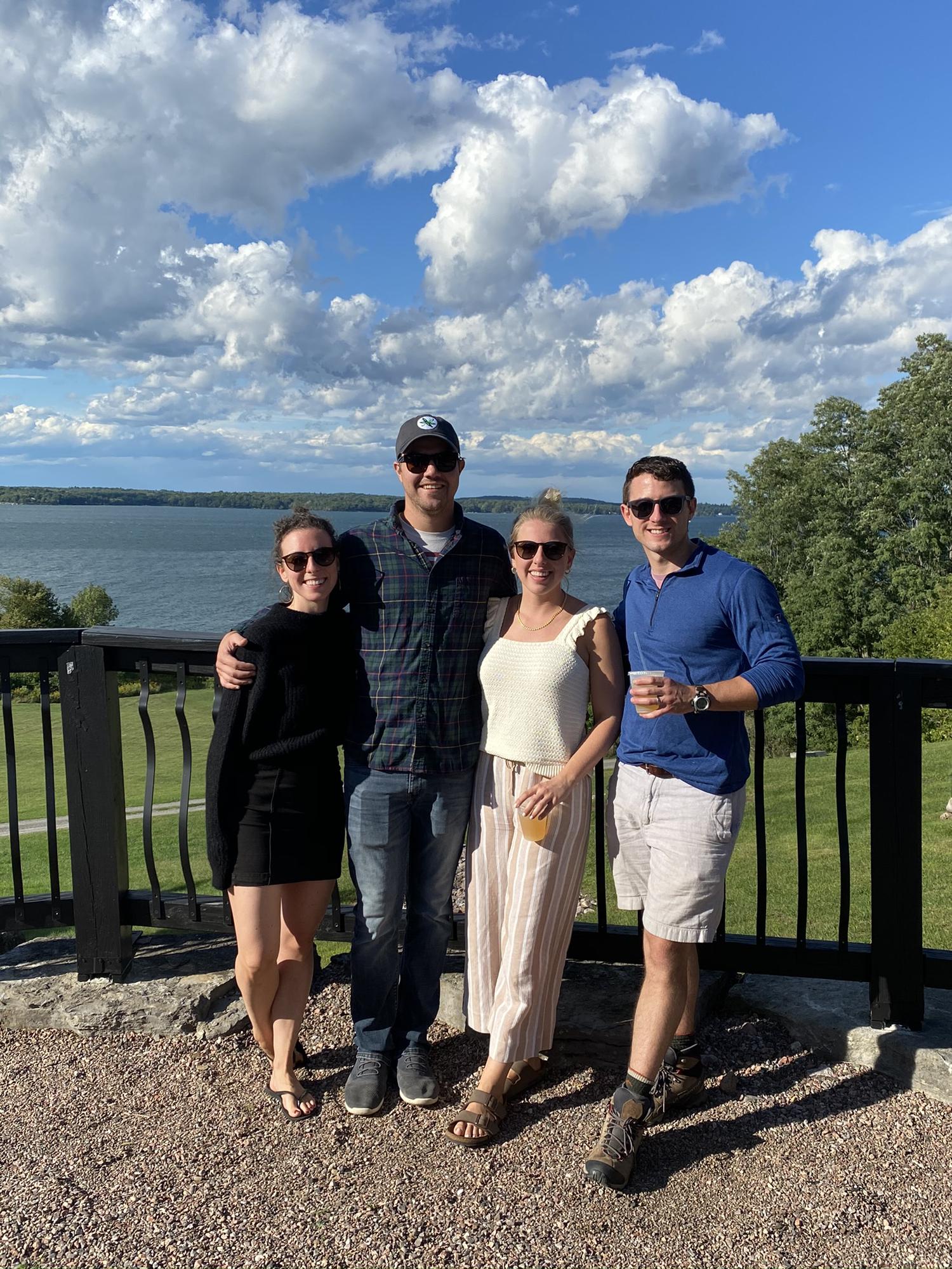 Patrick with Shannon and her siblings, Samantha and James, in the Thousand Islands over Labor Day Weekend.