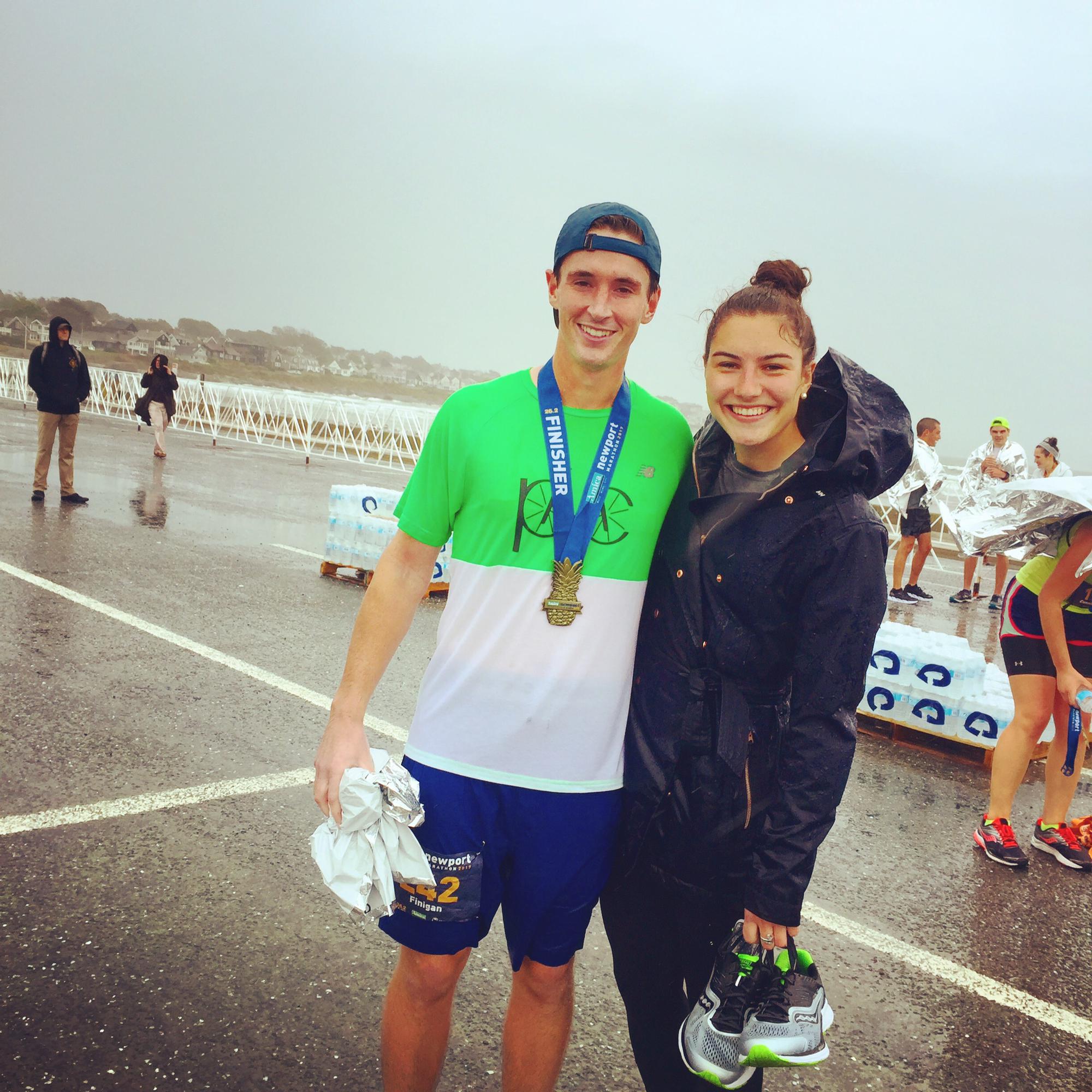 Alec's first marathon! 
Newport 2017