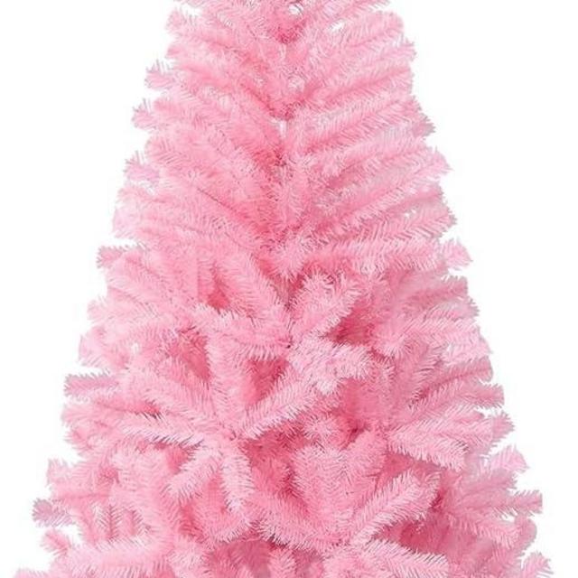Pink Christmas Tree, 4FT Christmas Tree with Metal Stand, Artificial Pink Tree with 300 Branch Tips, Easy Assembly, for Indoor Outdoor Holiday Decoration