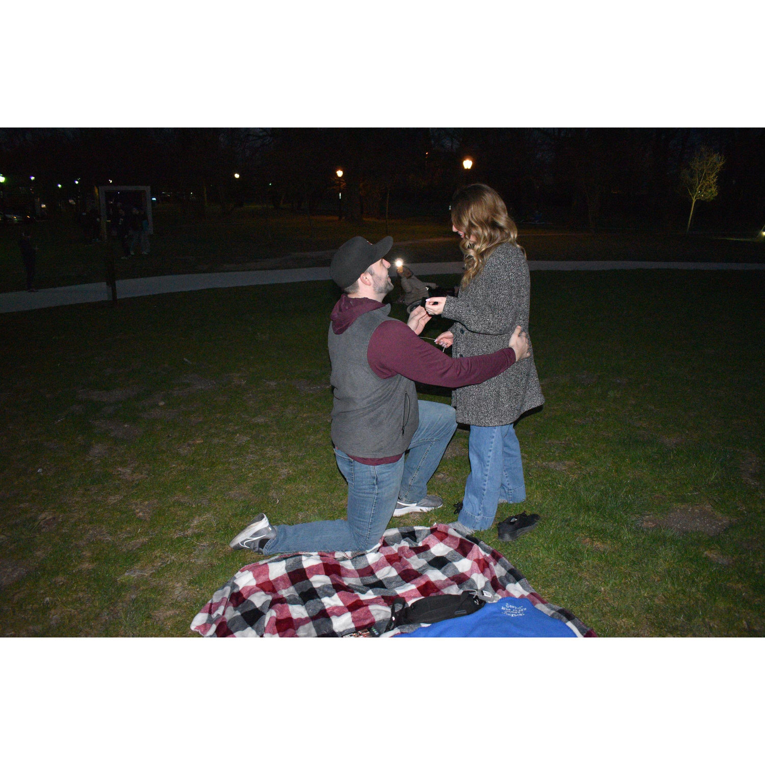 DJ proposing during the April 8, 2024 solar eclipse.