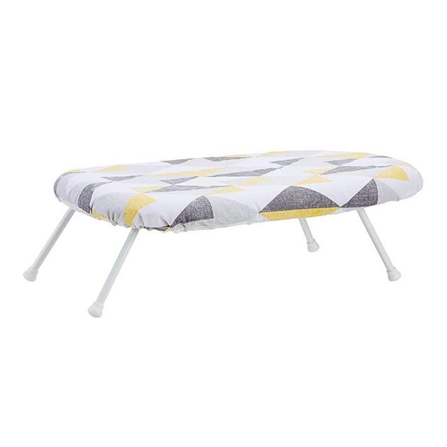 Amazon Basics Tabletop Ironing Board with Folding Legs - Geometric Removable Cover