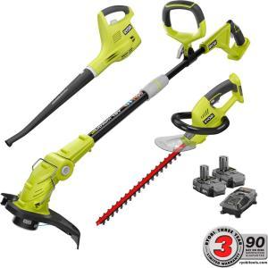 ONE+ 18-Volt Lithium-Ion Cordless Trimmer/Blower/Hedge Combo Kit - Two 1.3Ah Batteries and Charger Included