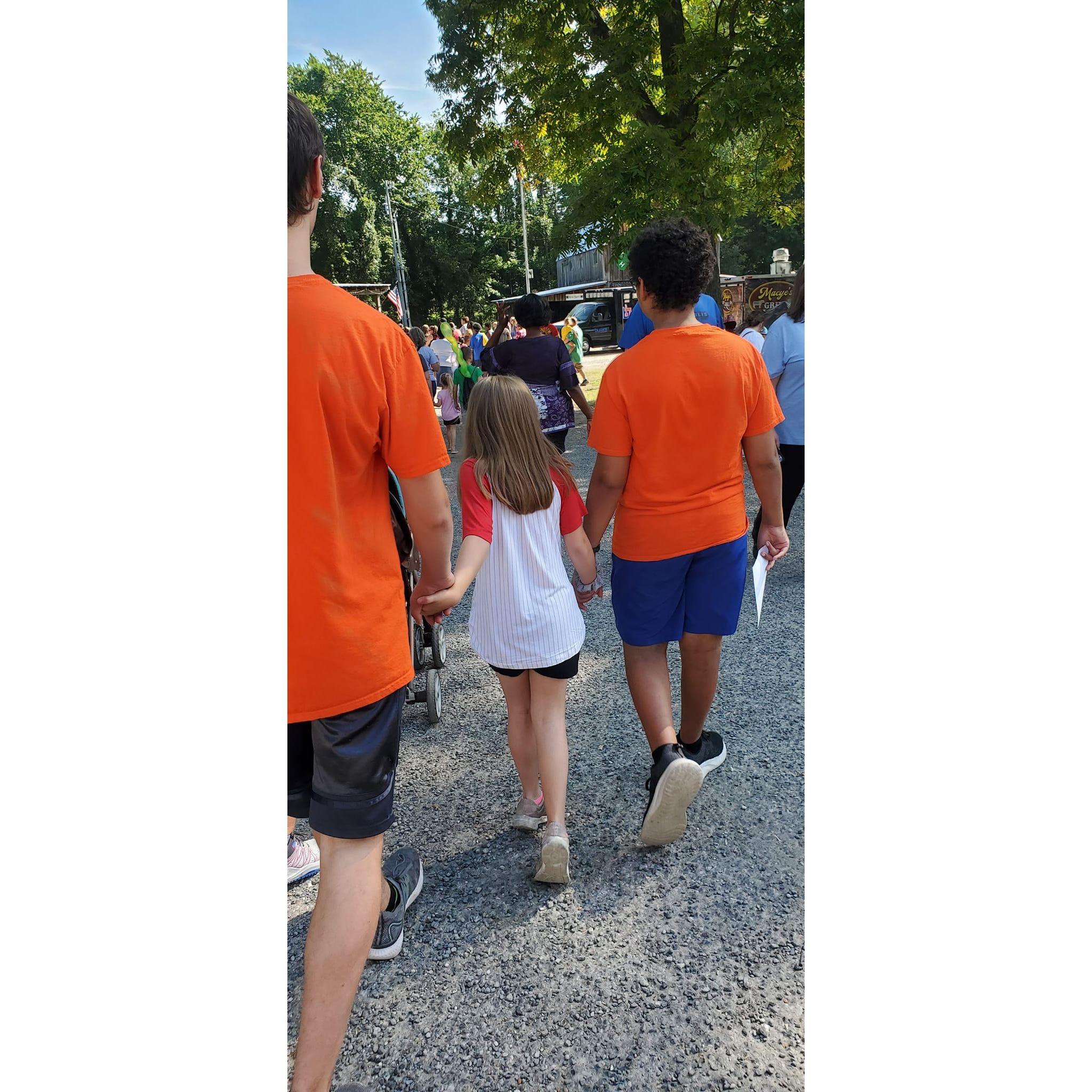 Three of our now six kids at the fair