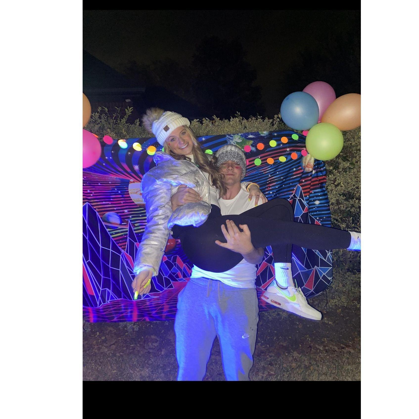 At our 18th Birthday party