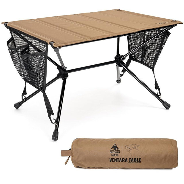 ONETIGRIS VENTARA Camping Table, Ultralight Foldable Table Sturdy & Quick Setup, Weighs Only 2.4 lbs, Perfect for Camping, Hiking, Backpacking, Picnic, Beach, Travel