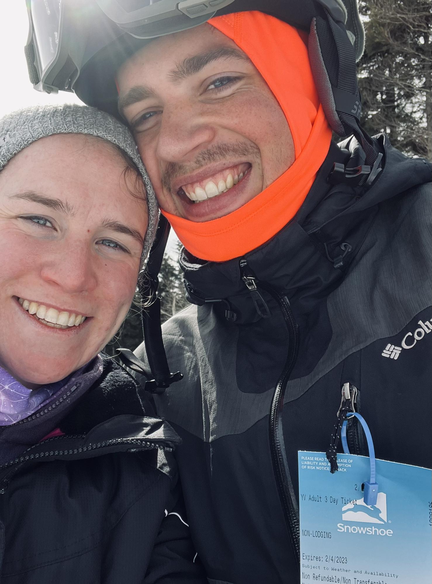 Post-proposal selfie in Snowshoe Mountain, West Virginia! ❤️ 
February 2023