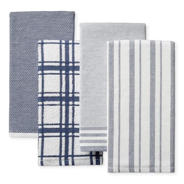 Williams Sonoma Multi-Pack Absorbent Dishcloths, Set of 4, Bright Blue