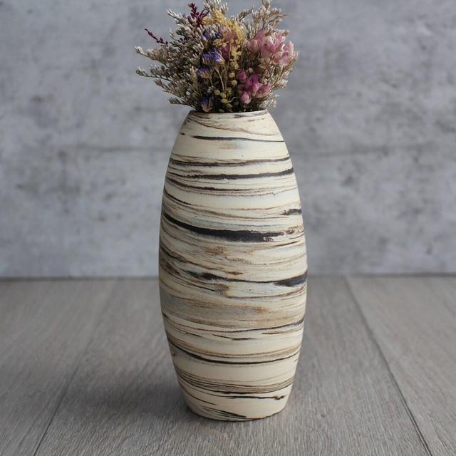 Small Ceramic Budvase, Handmade Marbled Vase, Rustic Decor, Minimalist Ceramics, Flower vase, Modern Vase,