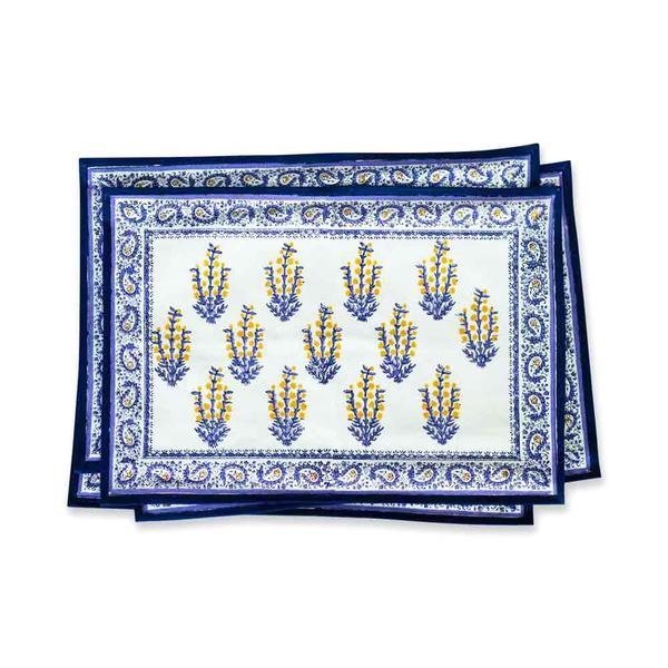 SAGAR BLUE & MARIGOLD PLACEMAT | SET OF 4