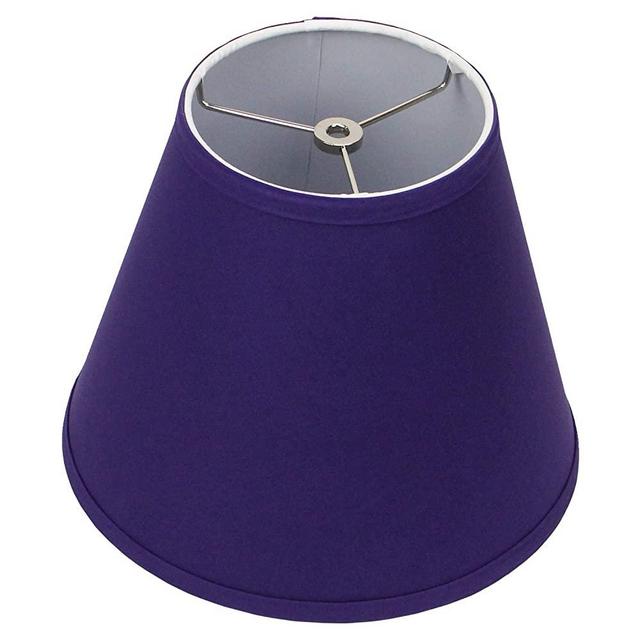 FenchelShades.com Lampshade 6" Top Diameter x 11" Bottom Diameter x 9" Slant Height with Washer (Spider) Attachment for Lamps with a Harp (Linen Purple)