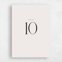 Beige Wedding Table Number - Amberley