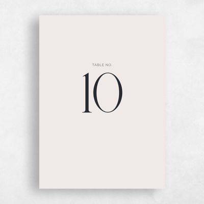 Beige Wedding Table Number - Amberley