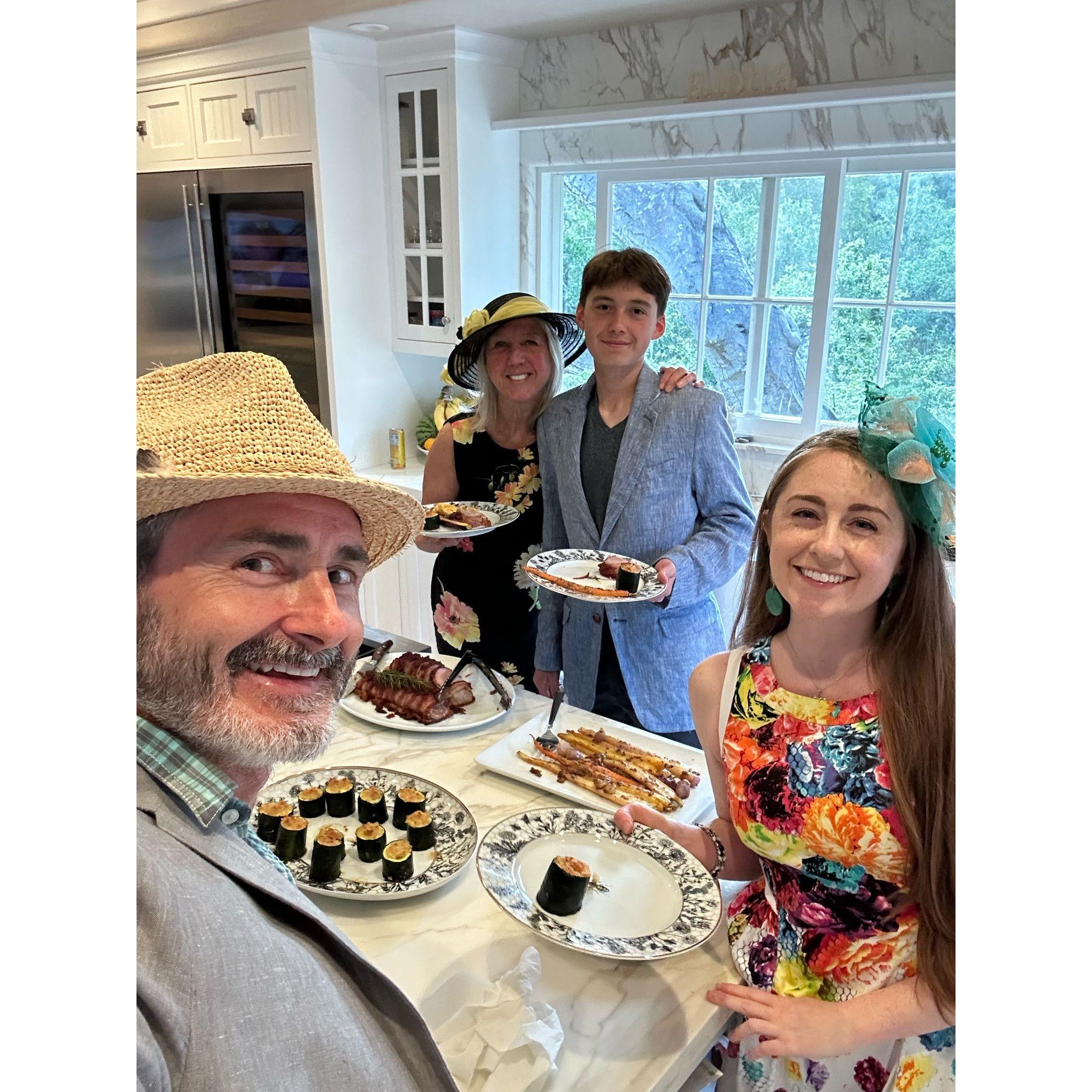 I had always wanted to host a Kentucky Derby party.. so I did! Here we are with family friend Maxine.