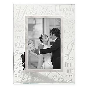 Malden® - Prinz 6-Inch x 4-Inch Wedding Anniversary "Mr. & Mrs." Glass Picture Frame