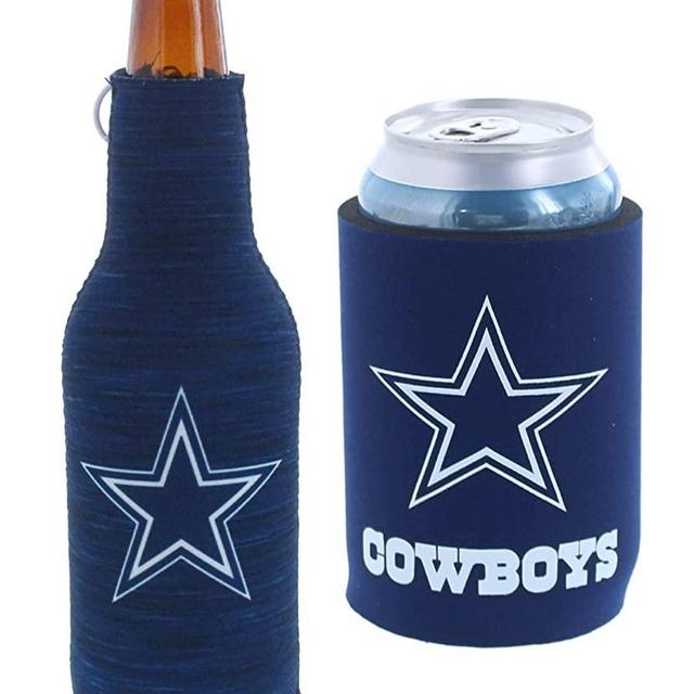 Football Can & Bottle Holder Insulator Beverage Huggie Cooler (Dallas  (Cowboys) - Can Holder 2-Pack)