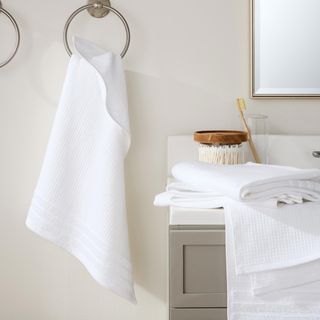 Basics Waffle Woven Terry Hand Towel, Set of 4