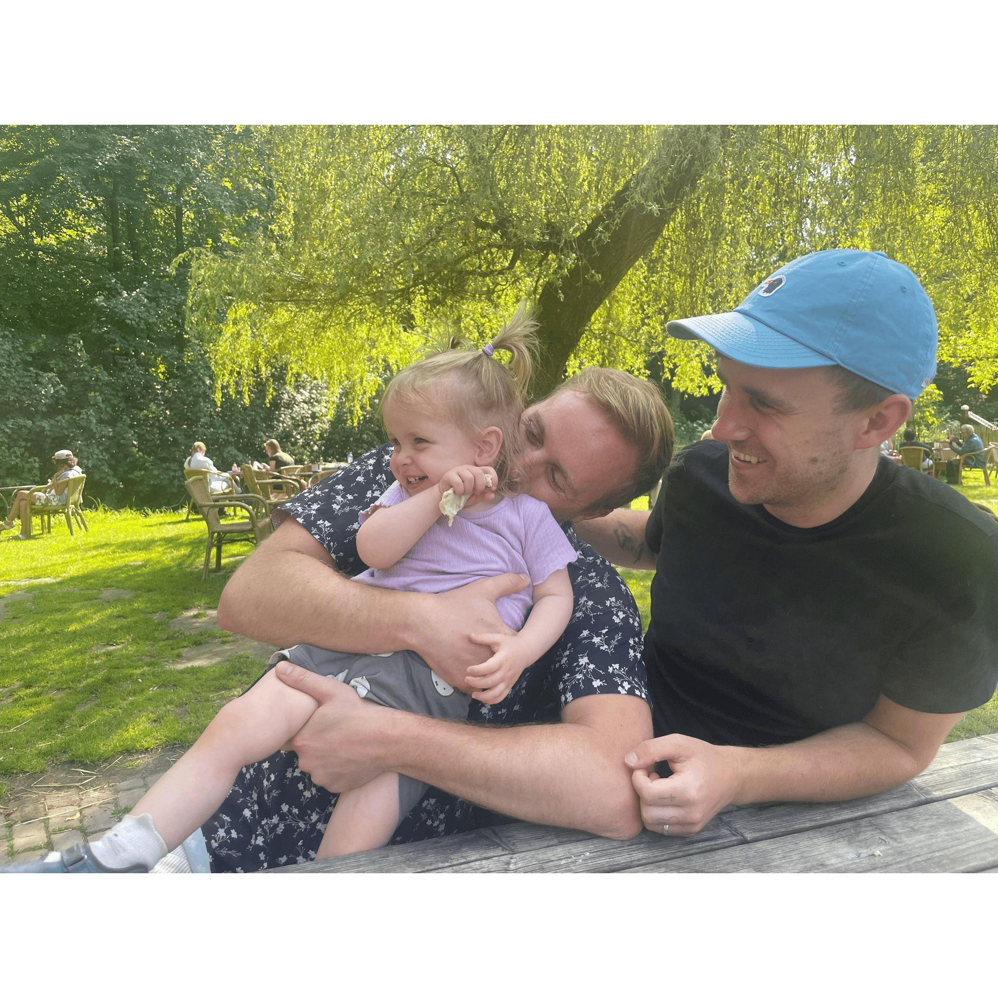 With our niece, Coral, on an Amsterdam visit