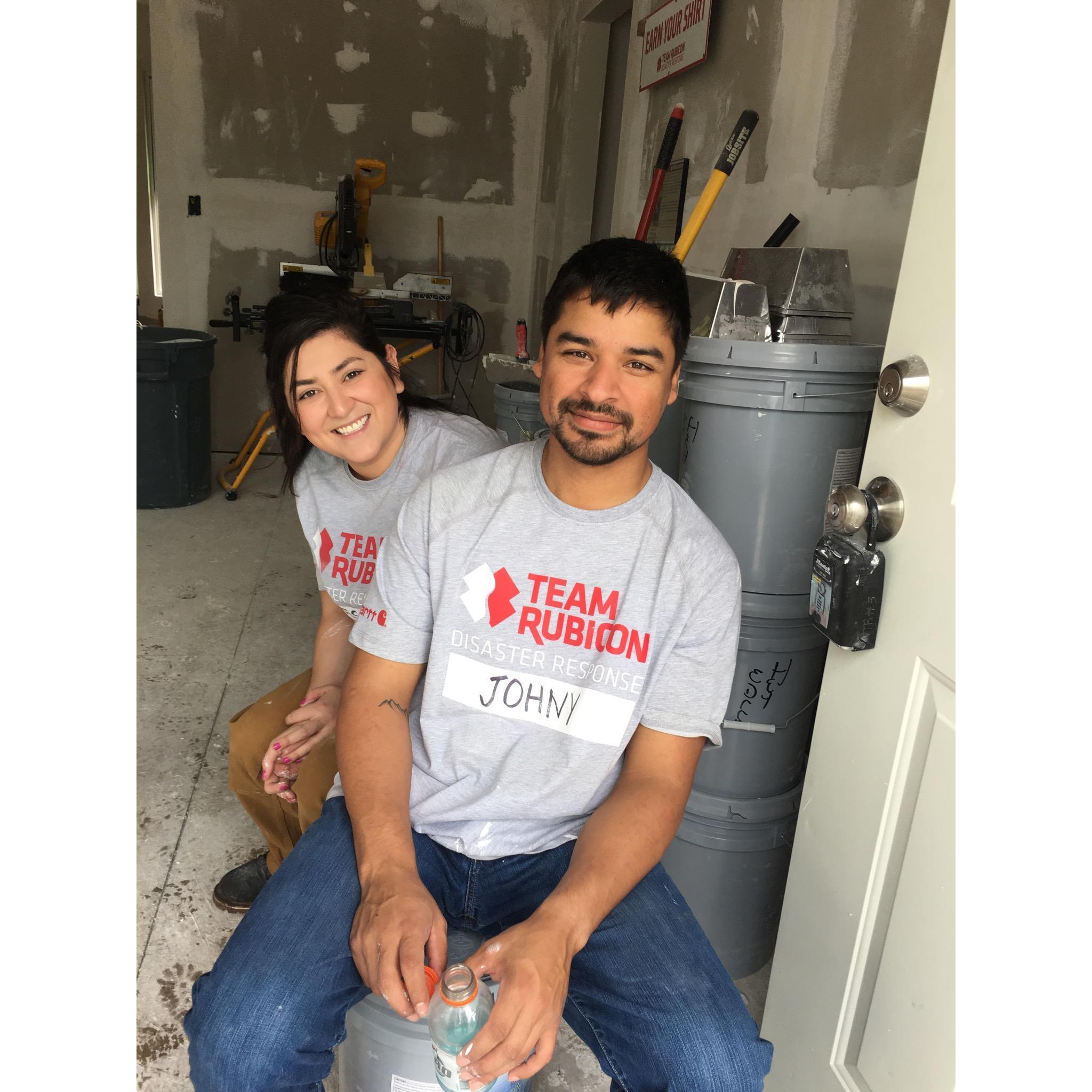 Volunteering to rebuild homes, Houston, TX