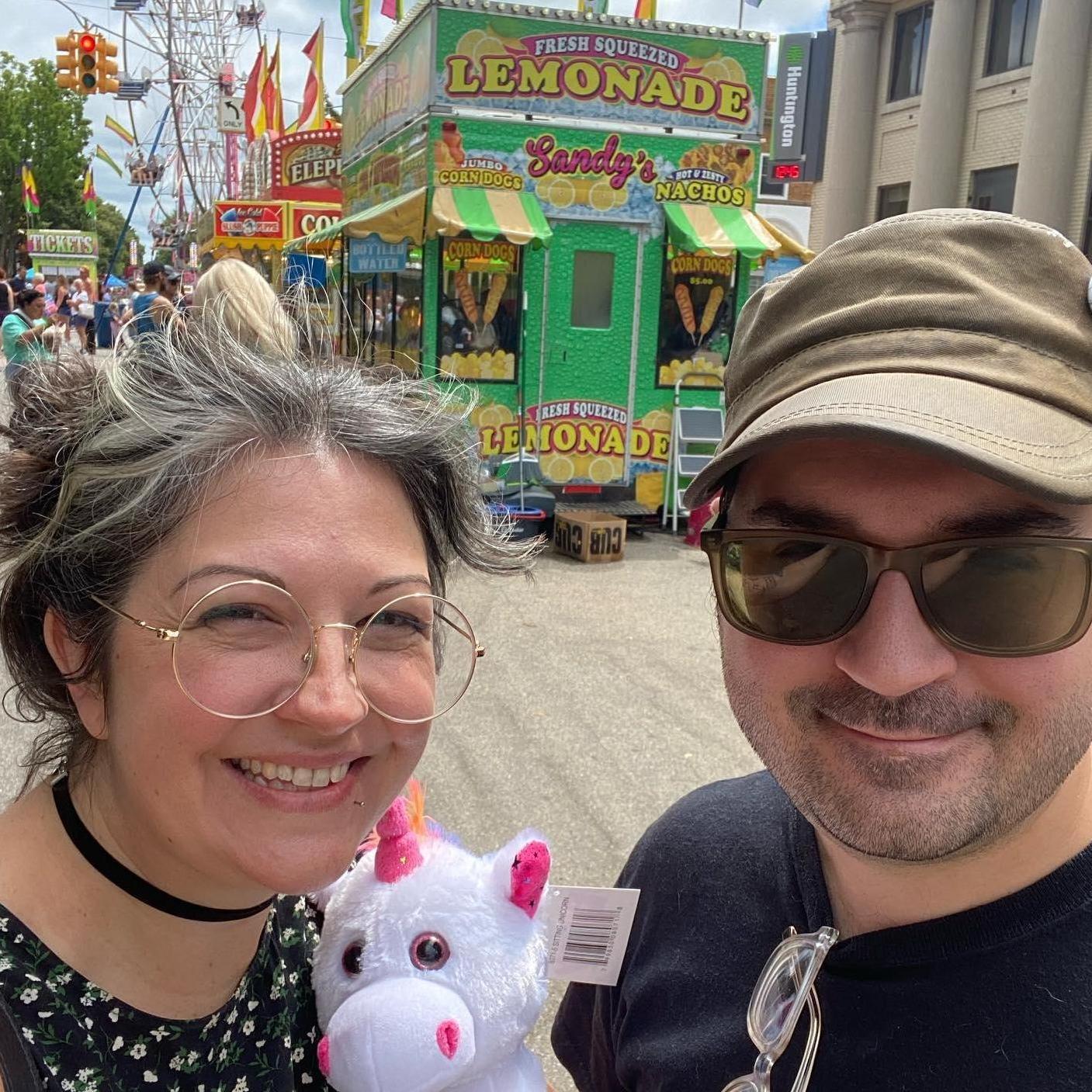 Baby Food Fest in Fremont. Matt, of course, won Kate a unicorn!