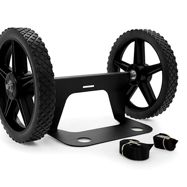 Camco 51798-A Cart Kit-Transport Your Cooler, Adjusts up to 17.5" Wide, Heavy Duty Design, Durable Straps, and 12" Wheels (51798)