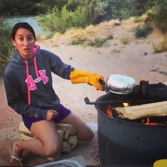Campfire popcorn camping in Moab along the Colorado River - 9/22/19