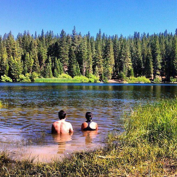 This the first picture ever taken of us by the person who introduced us (thanks Jasmine!). We went camping in Hume Lake and jumped in to escape the heat!