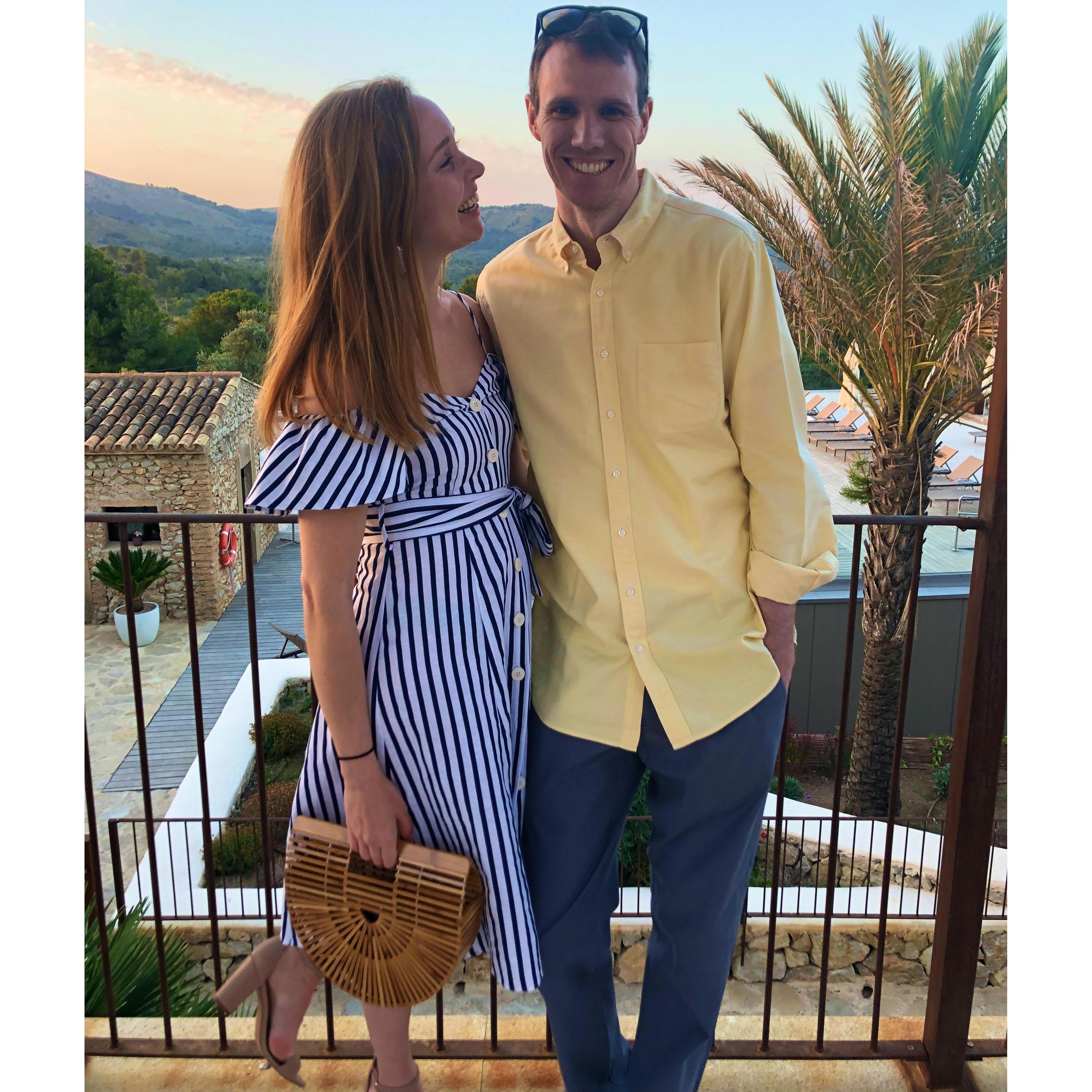 At a family friend's wedding in Majorca, Spain 2019