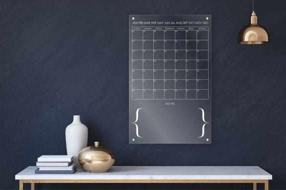 Monthly Acrylic Wall Calendar, 7 Week Design