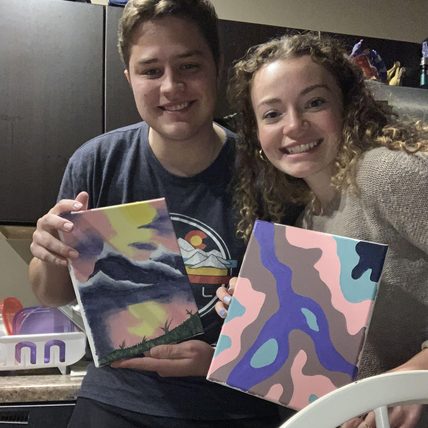 Our first photo and at-home date night together!