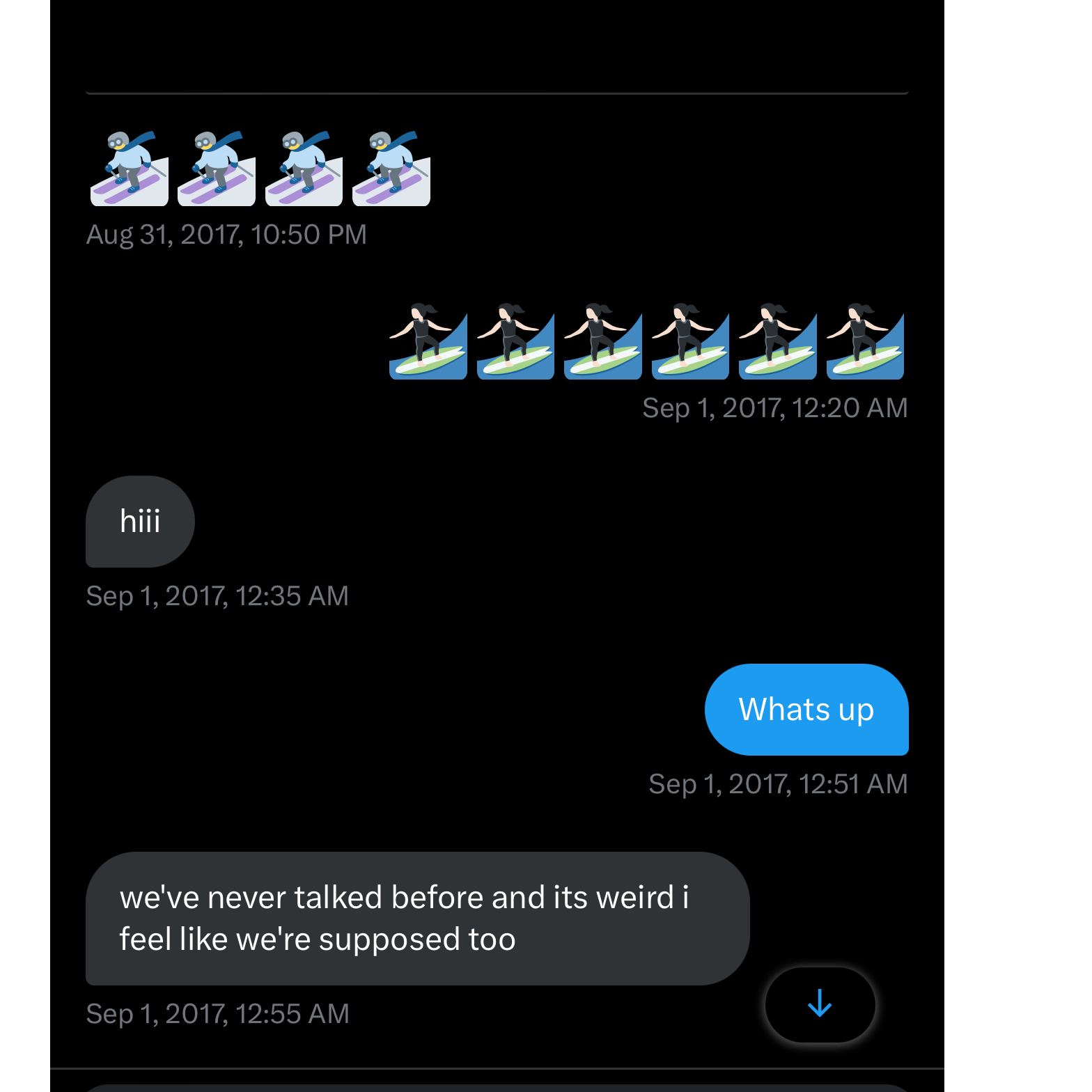 Here is the start of our love story. Yes, Kyle slid in the DM's lol. We had a lot of mutual close friends at the time and so I audibly gasped from excitement when I saw this notification on my phone