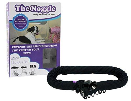 NOGGLE The Making The Backseat Cool Again - Quick & Easy to Use Car Travel Accessories for a Comfy Ride Summer or Winter-Air Vent Extender Hose Directs Cool or Warm Air to Your Pets- 6ft, Black Ice