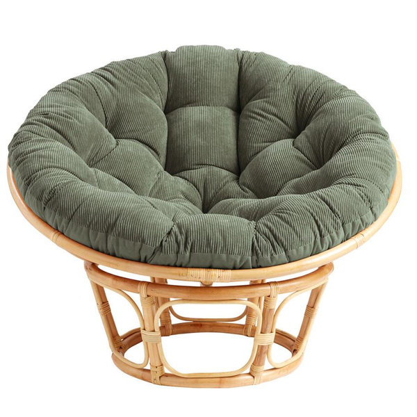 Green Corduroy Papasan Chair Cushion