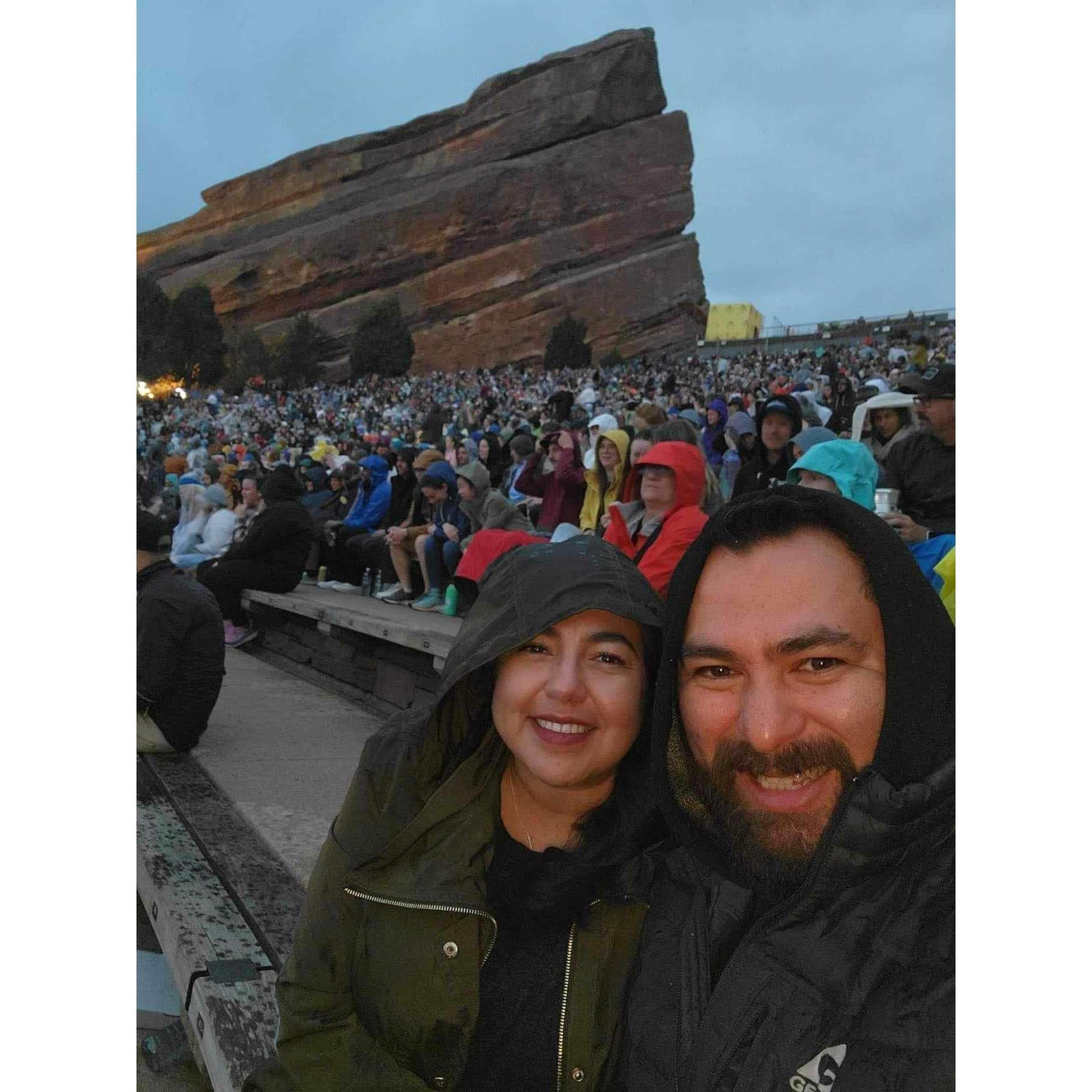 Red Rocks Amphitheatre in Denver, CO.  This was a concert venue bucket list for Nidia and Luis got her tickets for Christmas to see Lord Huron!  Red Rocks did not disappoint - even if it did POUR!!
