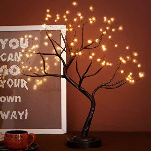 Bonsai Tree Light 108L LED Adjustable Black Branches USB and Battery Operated with Timer Night Light Glimmer Decor for Living Room as Gift on Birthday Wedding Party Festivals