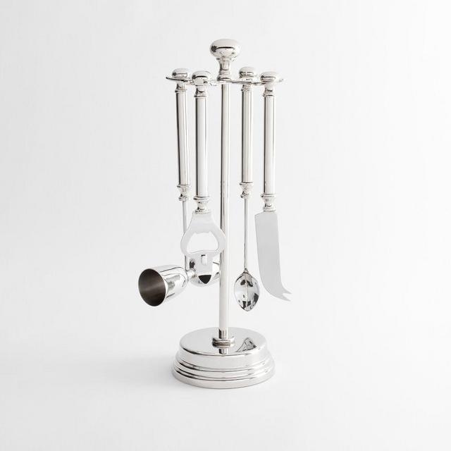 Heritage Silver 4-Piece Bar Tools Set