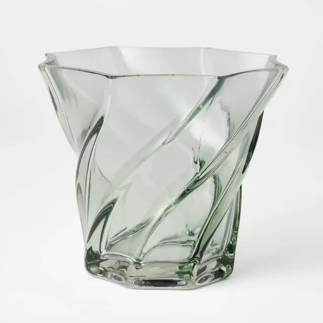 Swirl Glass Vase Wide Rim - Threshold™ designed with Studio McGee