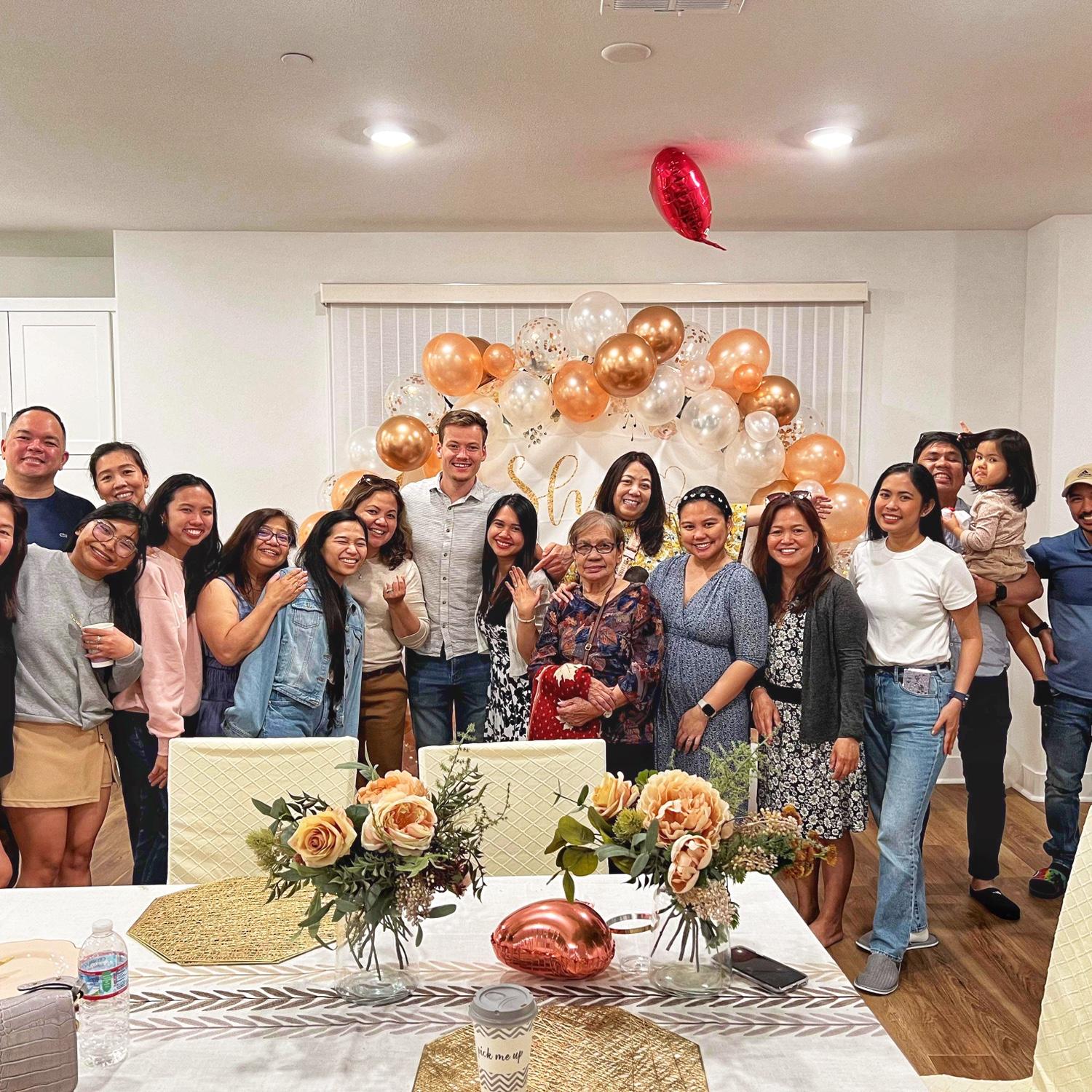 surprise engagement party! with LA church family